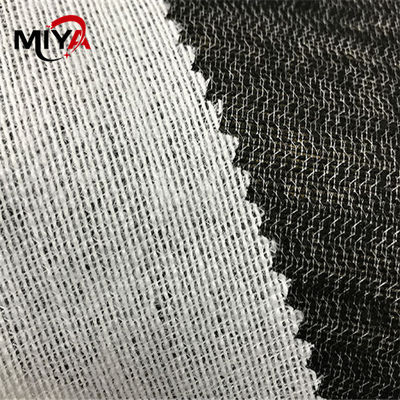 50 pour cent de viscose de tissu de interlignage fusible du noir OEKO-TEX